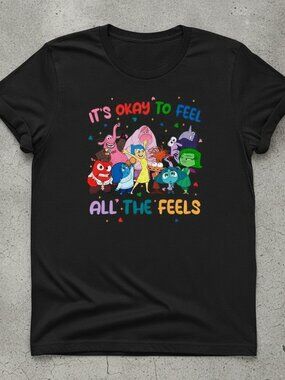 It's Okay to Feel All the Feels Graphic T-Shirt – Emotional Awareness Tee – Cute